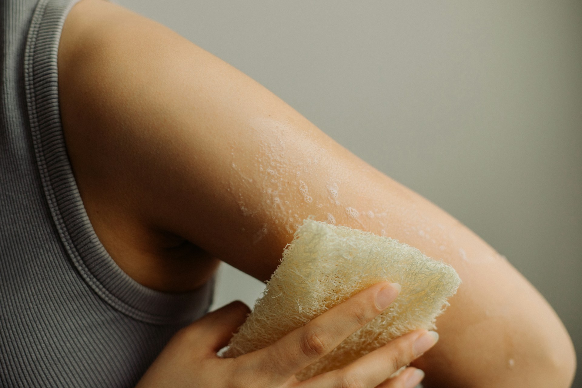 Underarm before sugaring process. 